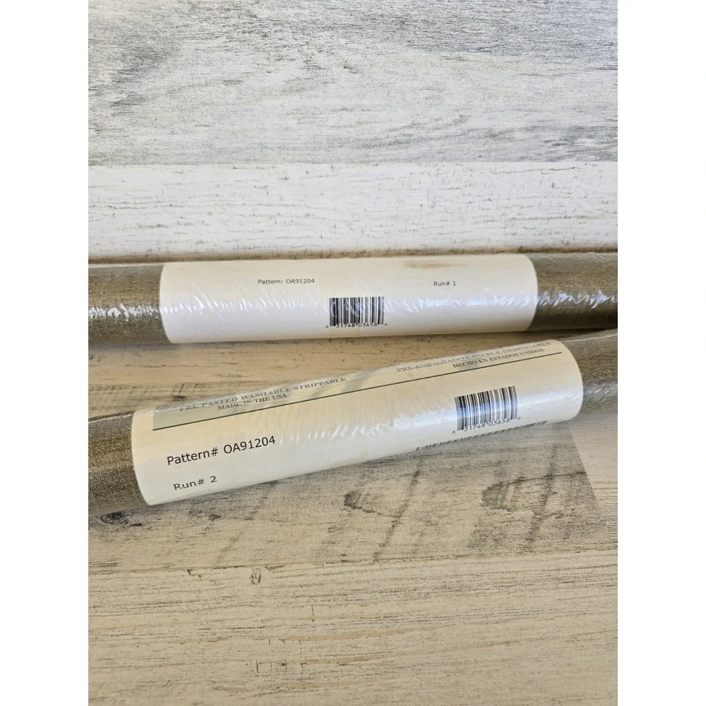 Wallquest Vinyl Coated Wallpaper‎ 2 Double Rolls Taupe OA91204 Natural Oasis